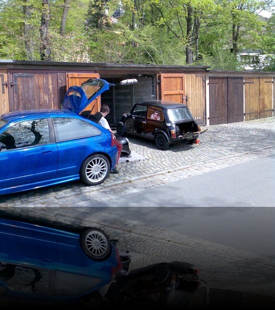 zusammen mit dem Mini 